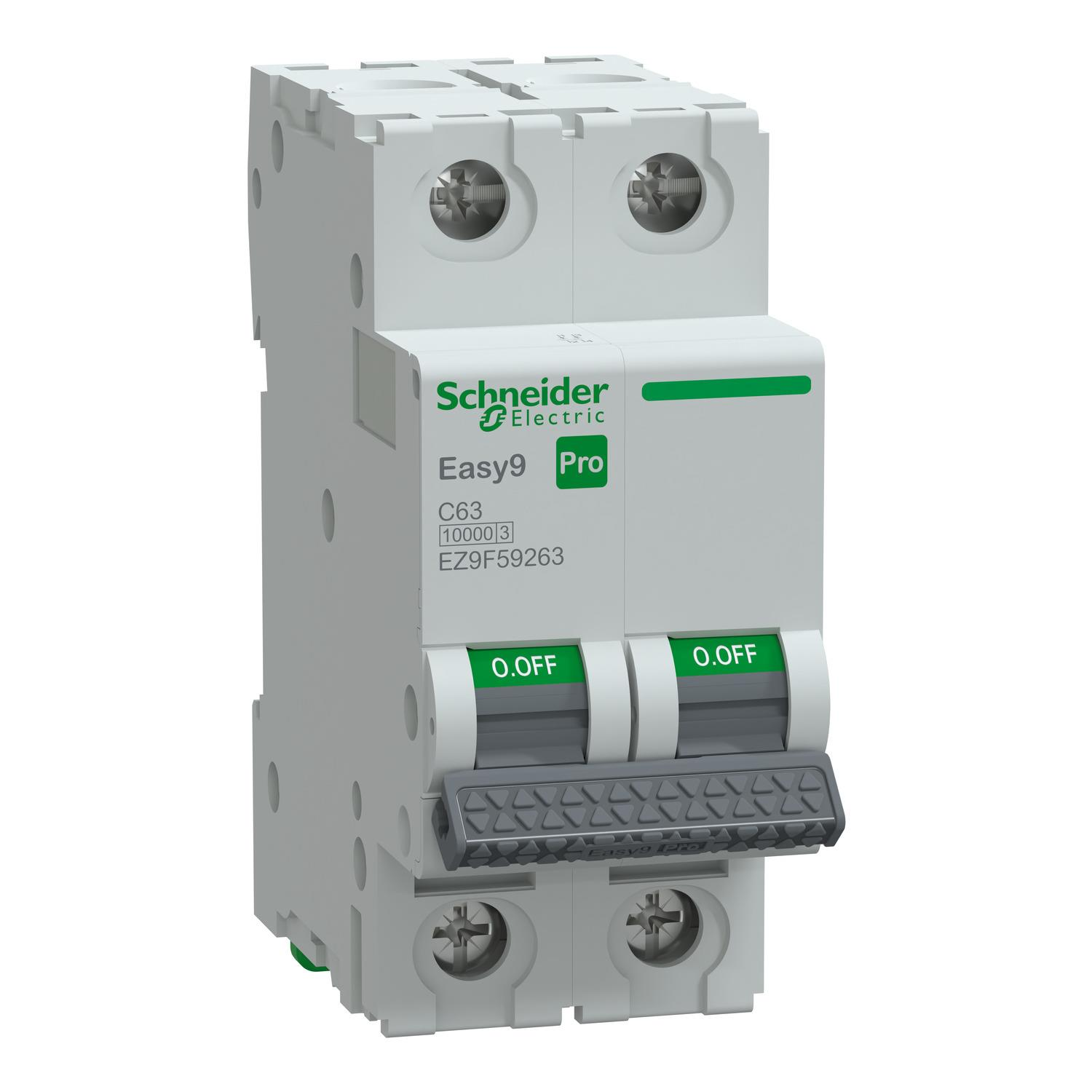 Schneider Electric EZ9F59263 2X63A 10kA C Otomatik Sigorta Easy9 Pro