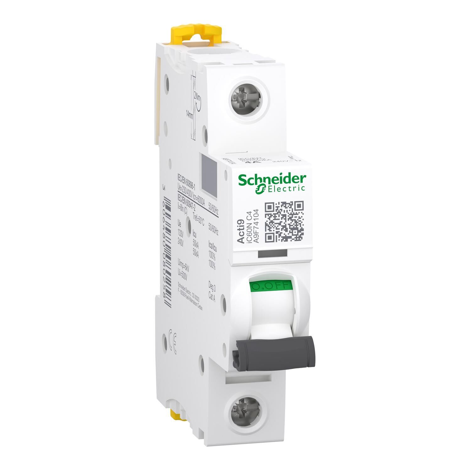 Schneider Electric A9F74104 1X4A 6kA C Serisi Otomatik Sigorta C60N