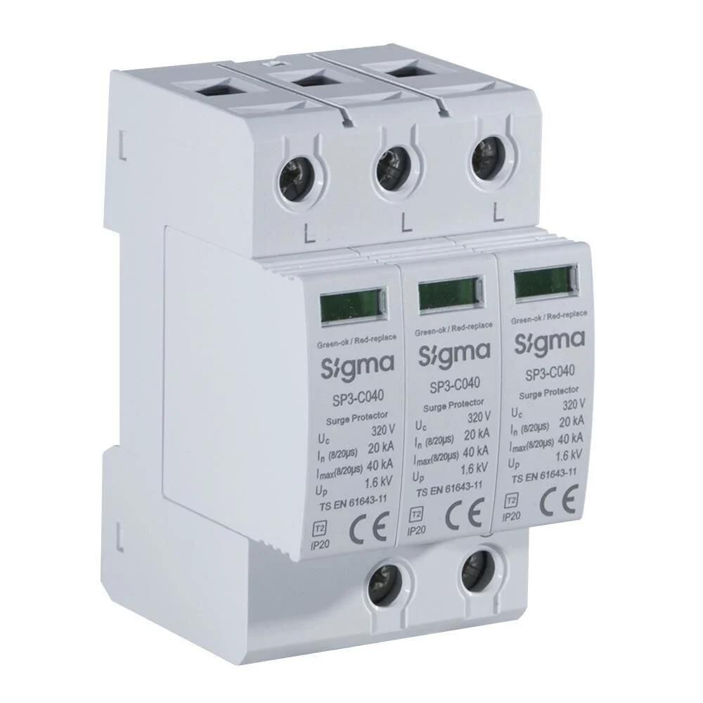 Sigma SP3-C040 Tip 2 C Sınıfı 3 Kutuplu 40kA Parafudr
