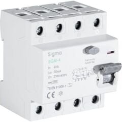 Sigma SGM4040030 4x40A 30mA Kaçak Akım Koruma Rölesi 10kA AC Type