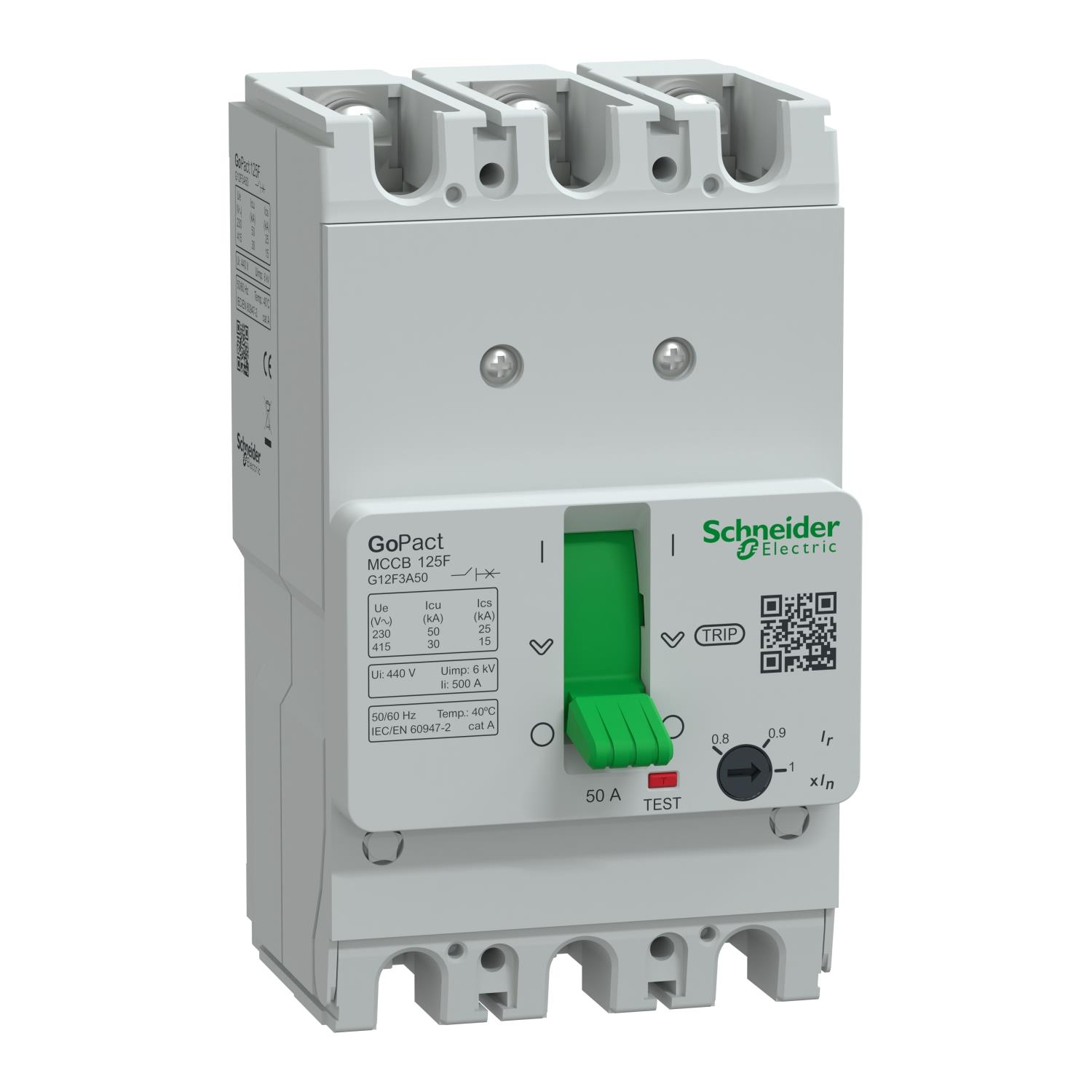 Schneider Electric G12F3A50 3X50A 30kA Termik Manyetik Şalter Ayarlı GoPact
