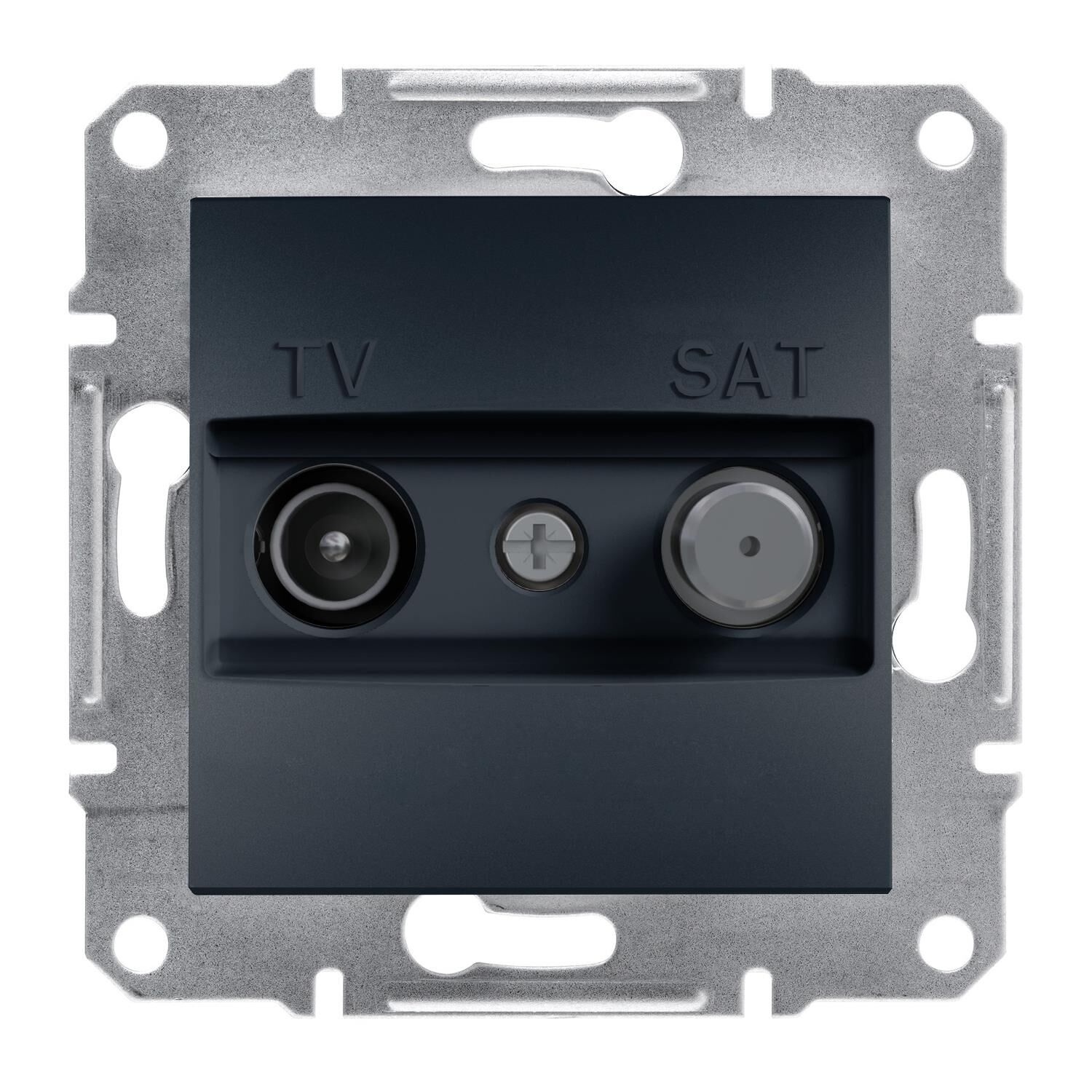 Schneider Electric EPH3400171 Asfora Antrasit TV/SAT Prizi Sonlu Çerçevesiz