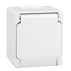 Schneider Electric NML3100121 Nemliyer Beyaz Kapaklı Topraklı Priz