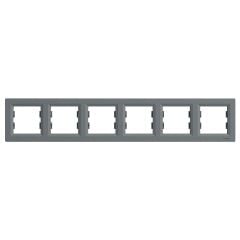 Schneider Electric EPH5800662 Asfora Plus Altılı Çerçeve Yatay
