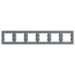 Schneider Electric EPH5800662 Asfora Plus Altılı Çerçeve Yatay