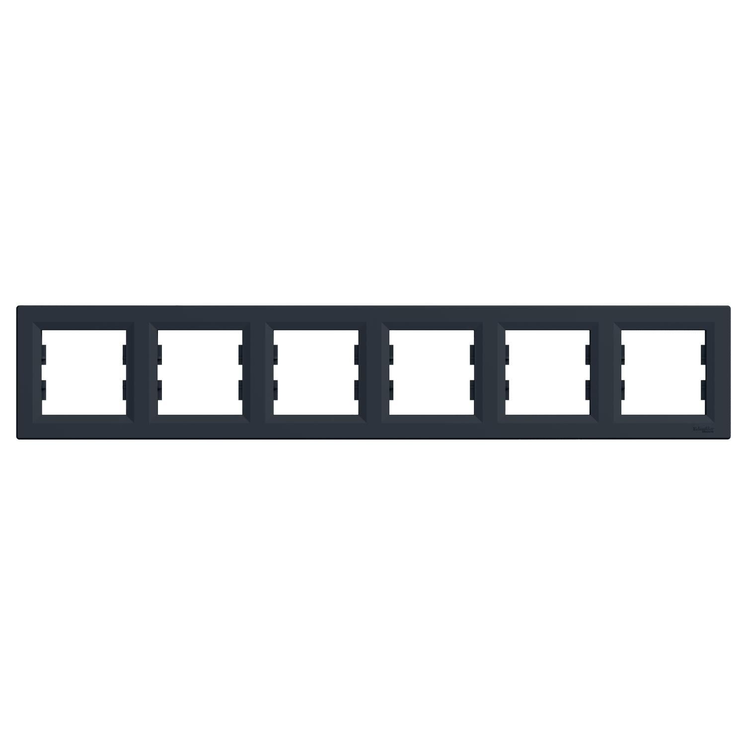 Schneider Electric EPH5800671 Asfora Plus Antrasit Altılı Çerçeve Yatay