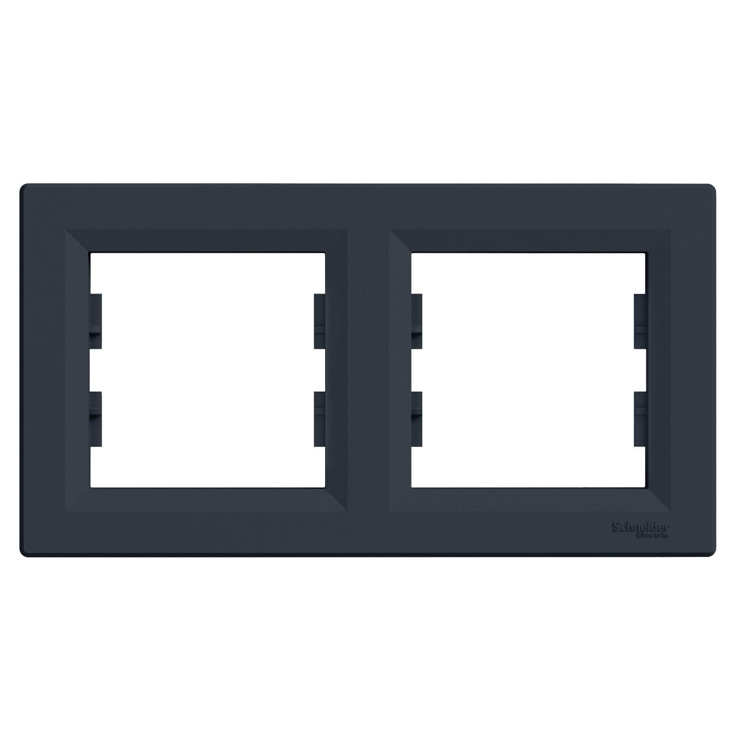 Schneider Electric EPH5800271 Asfora Plus Antrasit İkili Çerçeve Yatay