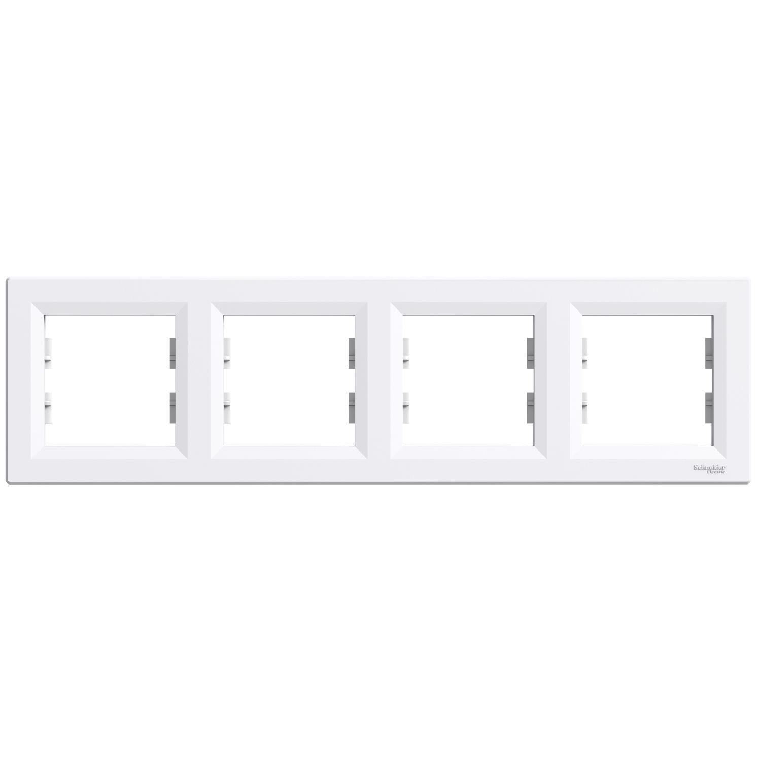 Schneider Electric EPH5800421 Asfora Beyaz Dörtlü Çerçeve Yatay