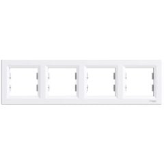 Schneider Electric EPH5800421 Asfora Beyaz Dörtlü Çerçeve Yatay