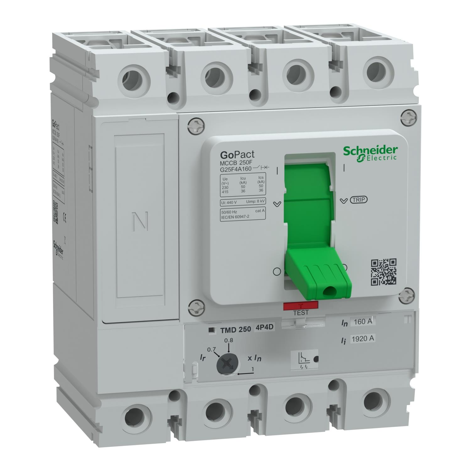 Schneider Electric G25F4A160 4X160A 36kA Termik Manyetik Şalter GoPact