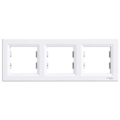Schneider Electric EPH5800321 Asfora Beyaz Üçlü Çerçeve Yatay