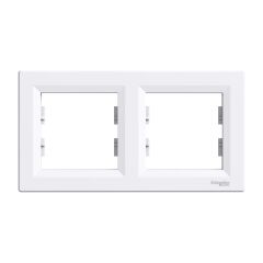 Schneider Electric EPH5800221 Asfora Beyaz İkili Çerçeve Yatay