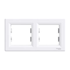 Schneider Electric EPH5800221 Asfora Beyaz İkili Çerçeve Yatay