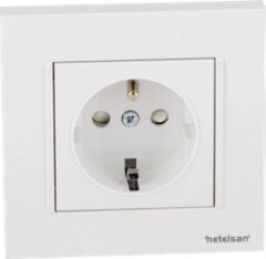 Netelsan Byobu Beyaz Çocuk Korumalı UPS Priz