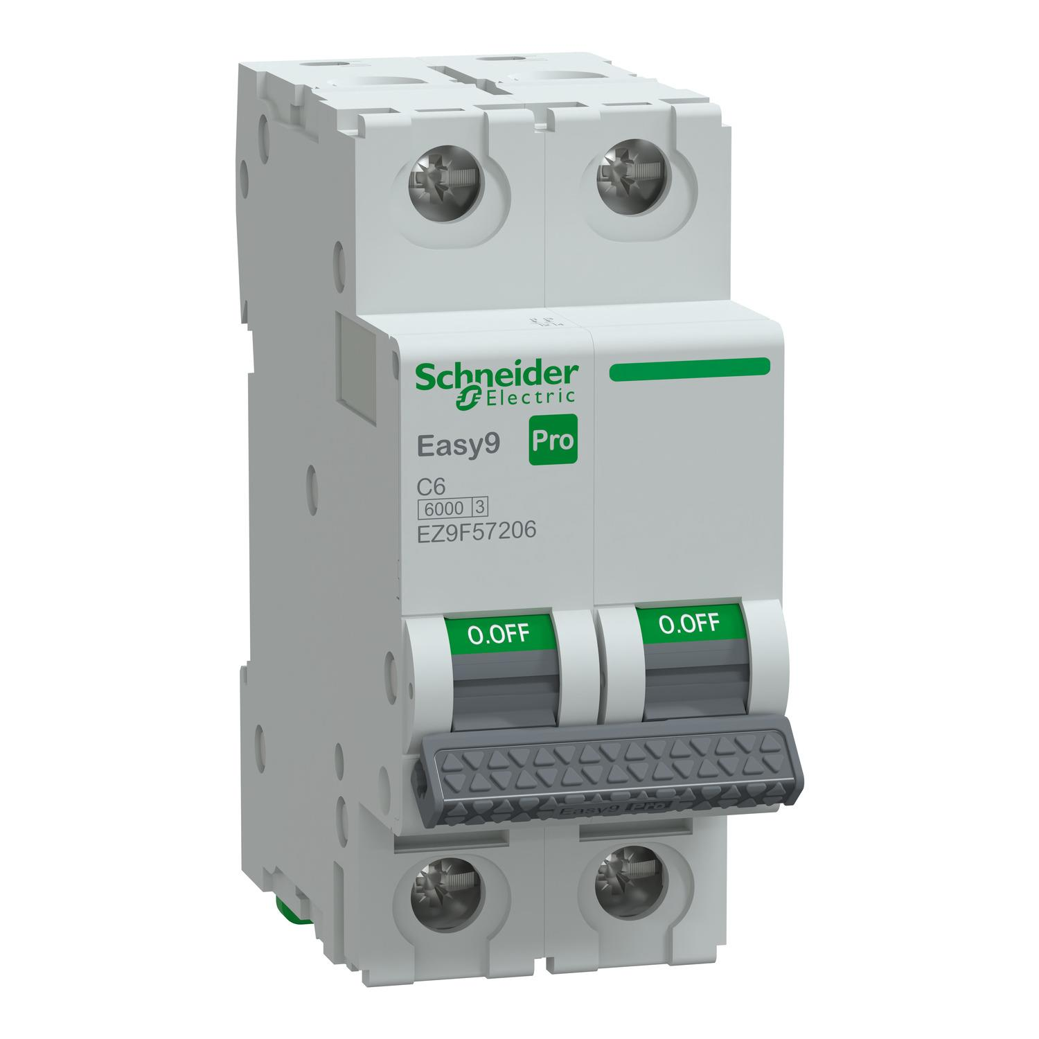 Schneider Electric EZ9F57206 2X6A 6kA C Otomatik Sigorta Easy9 Pro