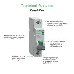 Schneider Electric EZ9F27110 1X10A 6kA B Otomatik Sigorta Easy9 Pro