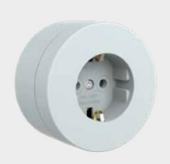 Ovivo xOne Sıvaüstü Topraklı Priz IP54 Gri