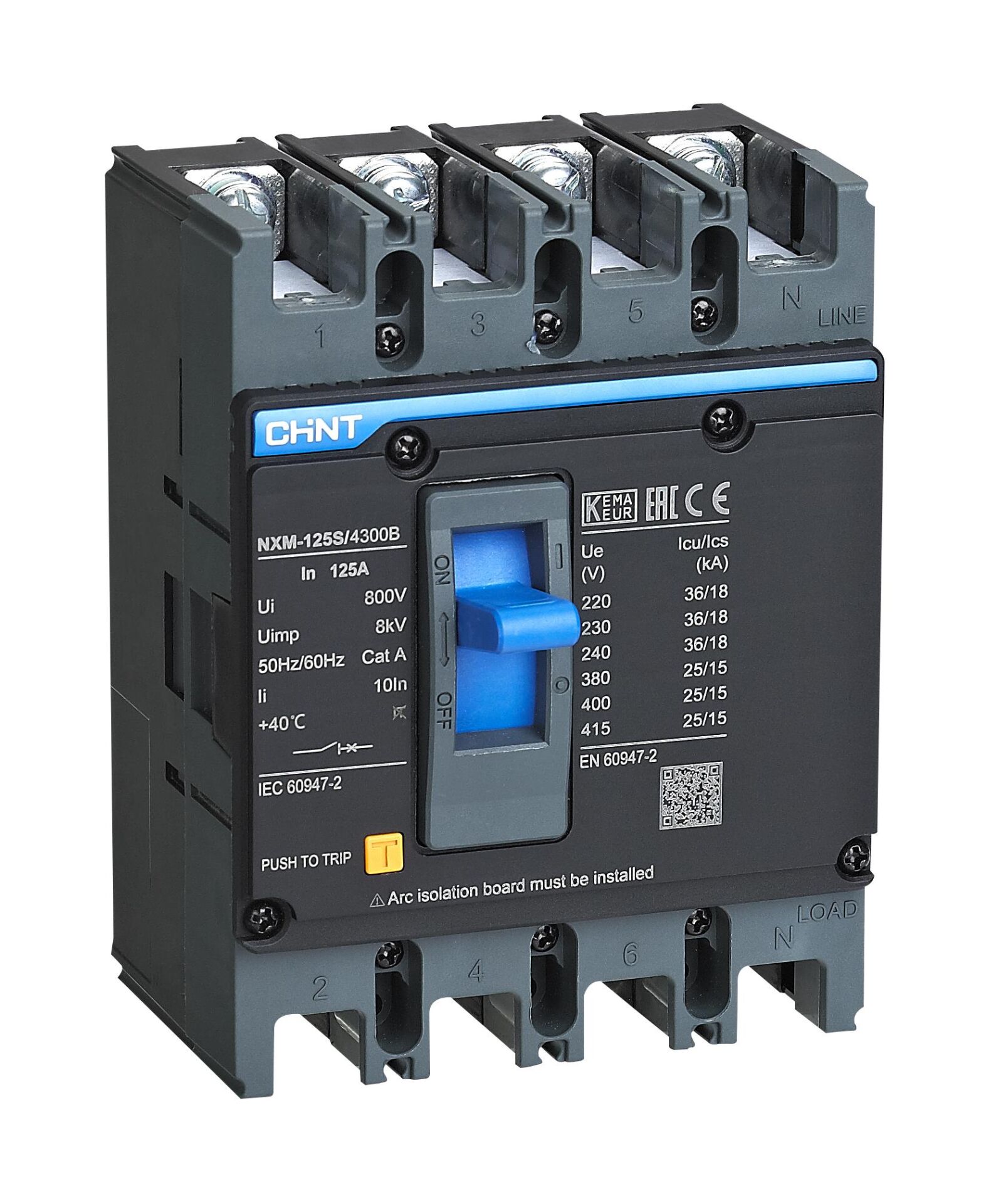 Chint 844303 NXM-125S/4300B 4X100A 25KA Termik Manyetik Şalter
