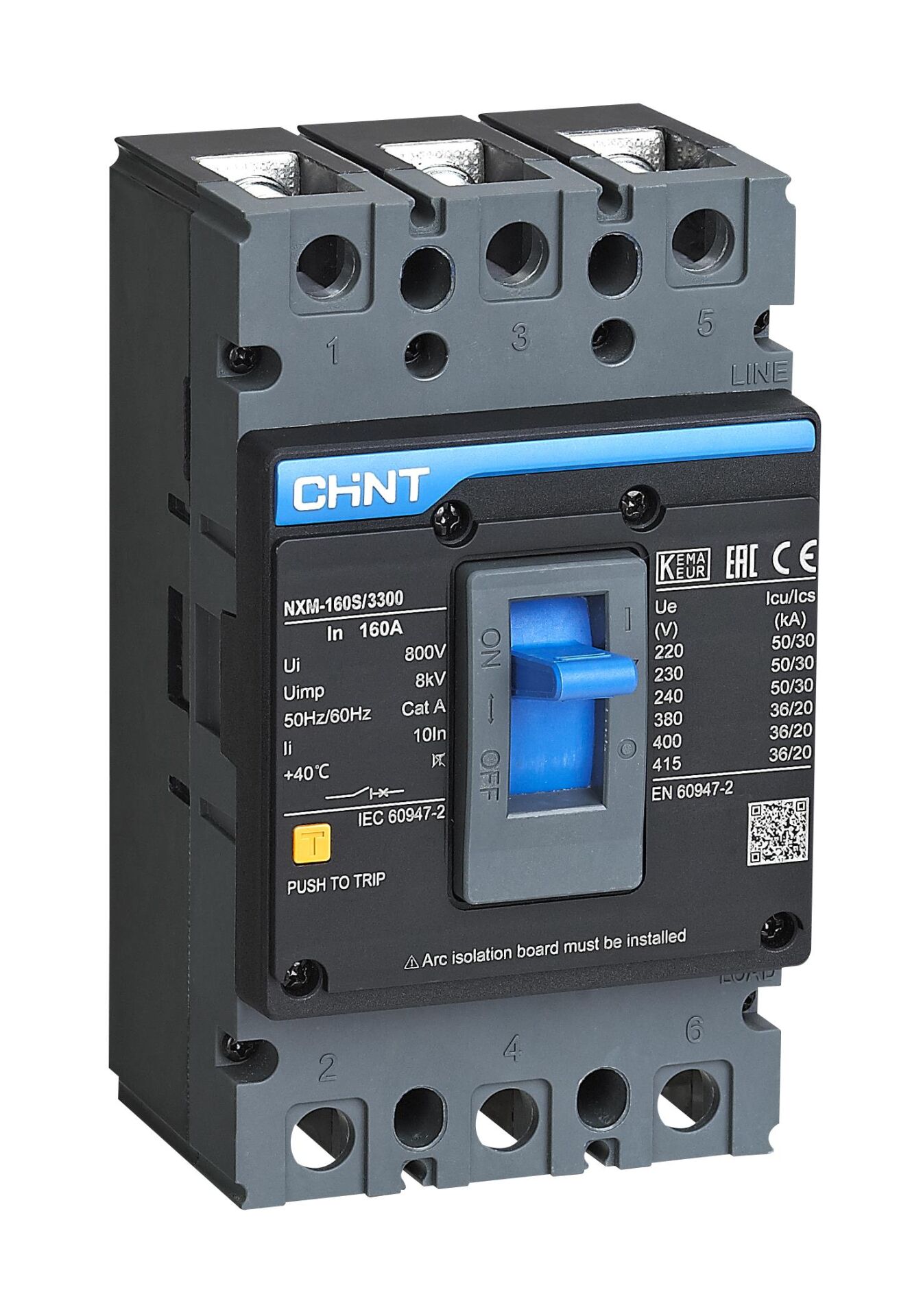 Chint 131364 NXM-160S/3300 3X160A 25KA Termik Manyetik Şalter