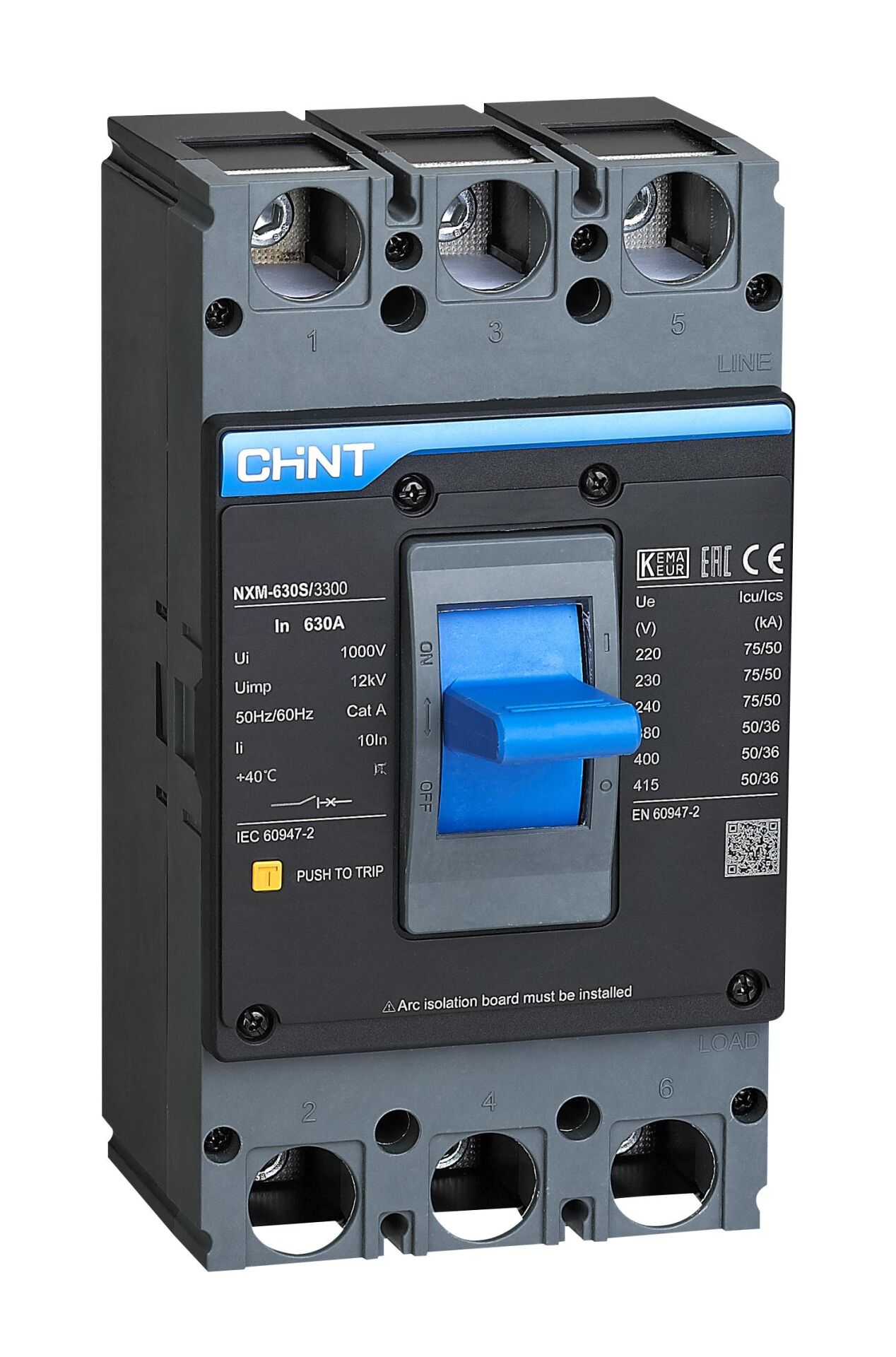 Chint 131375 NXM-630S/3300 3X630A 50KA Termik Manyetik Şalter